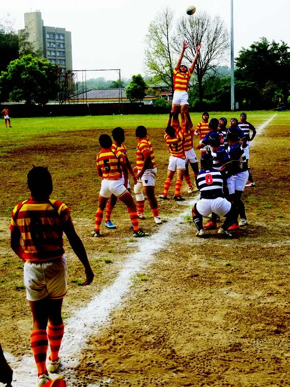 圖為五十年後的 2013 年,長榮中學再度到淡江比賽。